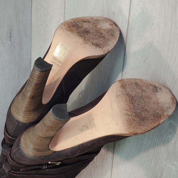 Club Monaco Womens Tall Suede Heels boots shoes sz 40 US 9 - Picture 7 of 11